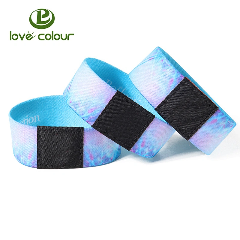 High Frequency Custom Logo NFC Elastic Wristband Fabric Stretch Bracelet