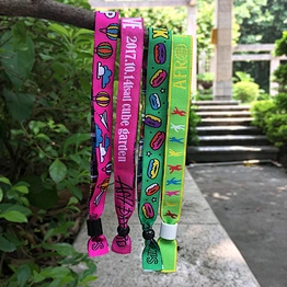 Promotional gift custom cartoon logo fabric wristband for children