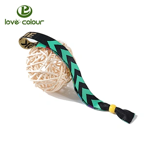 Factory directly sale eco friendly festival fabric woven wristband
