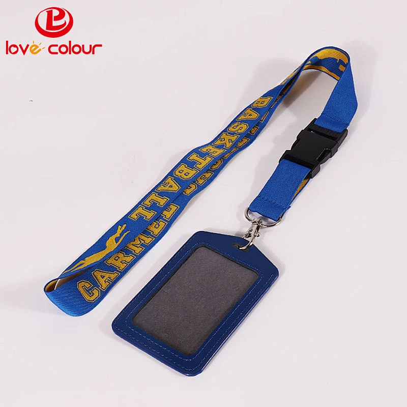 Custom polyester breakaway neck lanyard with name tag