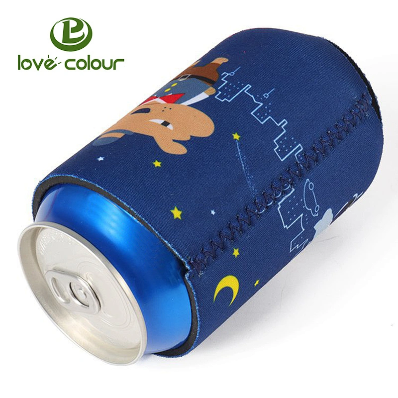 3mm thick neoprene flat stubby holder printed in full color