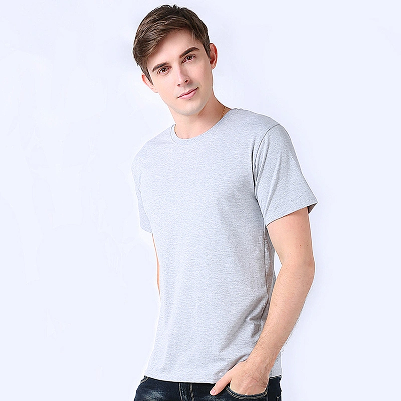 Men's Classic Basic Solid Soft White Cotton Regular Fit T-Shirt