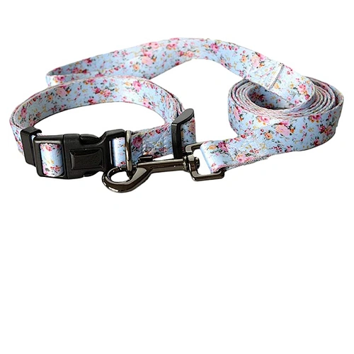 Polyester Sublimation Printing adjustable Pet Dog Collar and Leash Set