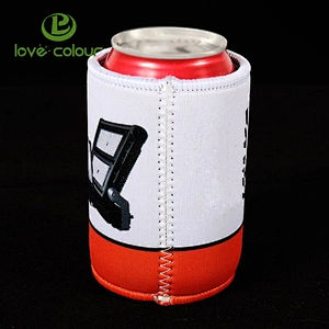 Promotional gift printing neoprene drink beer can cooler