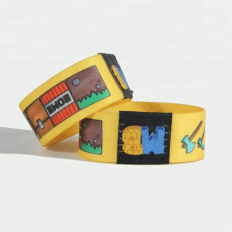 Polyester cheap custom printing elastic Wristband for sale