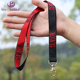 3/4 Inch Polyester Custom Keychain Woven Lanyards Strap with Lobster Claw