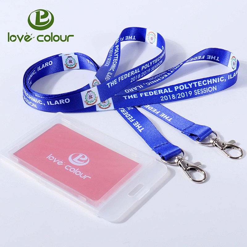 Custom Polyester Soft lanyard with ID card holder for exhibition