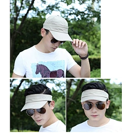 Fashionable custom high quality embroidery logo adult cotton sun visor cap