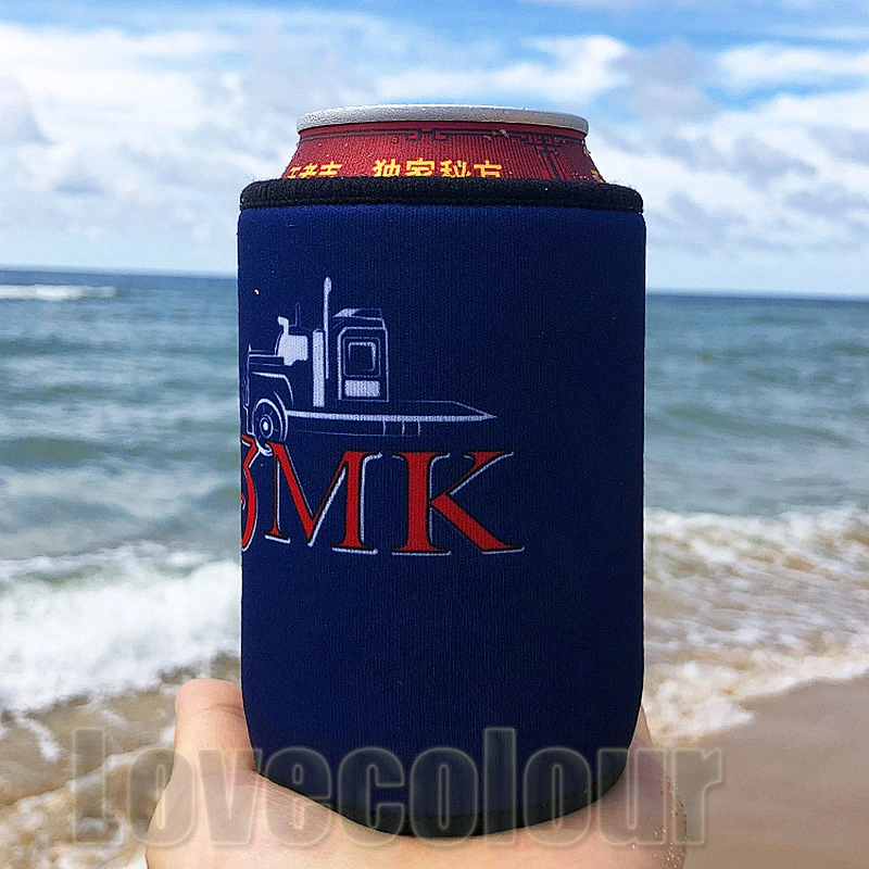 Custom sublimation full printing neoprene can beer bottle stubby holder with bottom