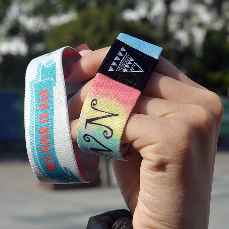 Custom fashion elastic fabric bracelet