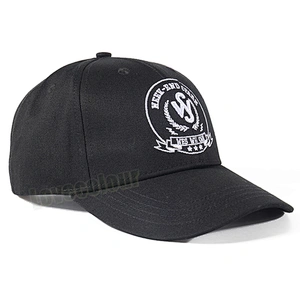 High quality custom black sport cap with woven logo