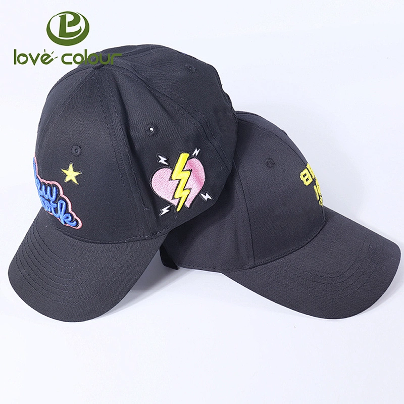 Fashion Black Color Men Baseball Cap Cotton Hat for Promotion