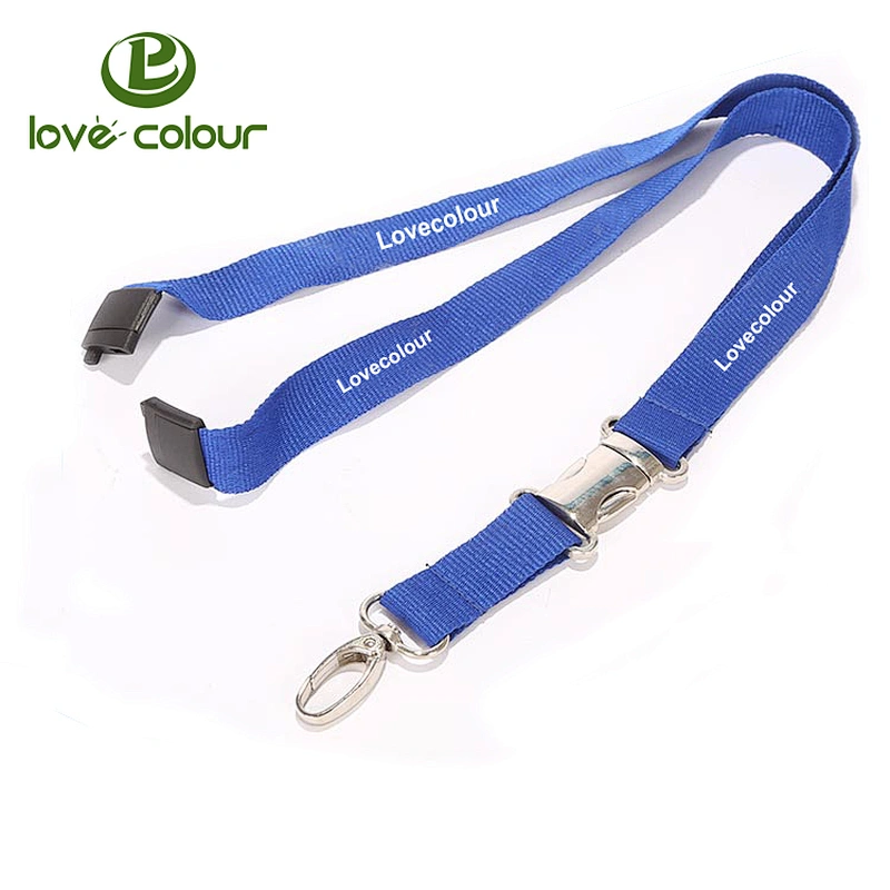 Personalized detachable flag polyester full color neck ribbon lanyard for event