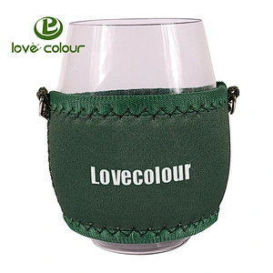 High quality shockproof neoprene wine glass cooler sleeve wholesale