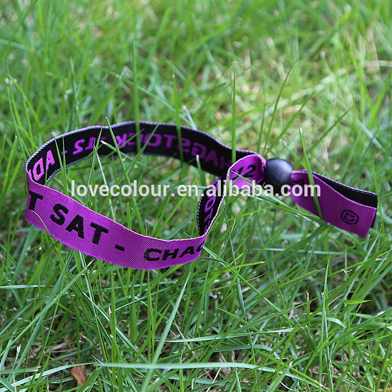 High secure customized fabric concert durable cheap wristbands