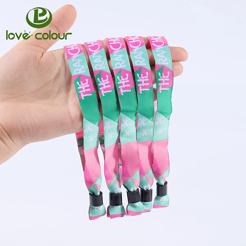 Factory direct sale polyester fabric woven wristbands for promotion