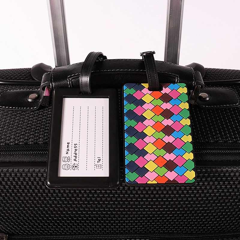 Custom Logo Soft PVC travel make your own luggage tags