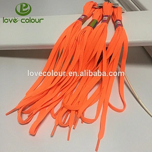 Custom oval bulk sports polyester blank shoelace with plastic tips