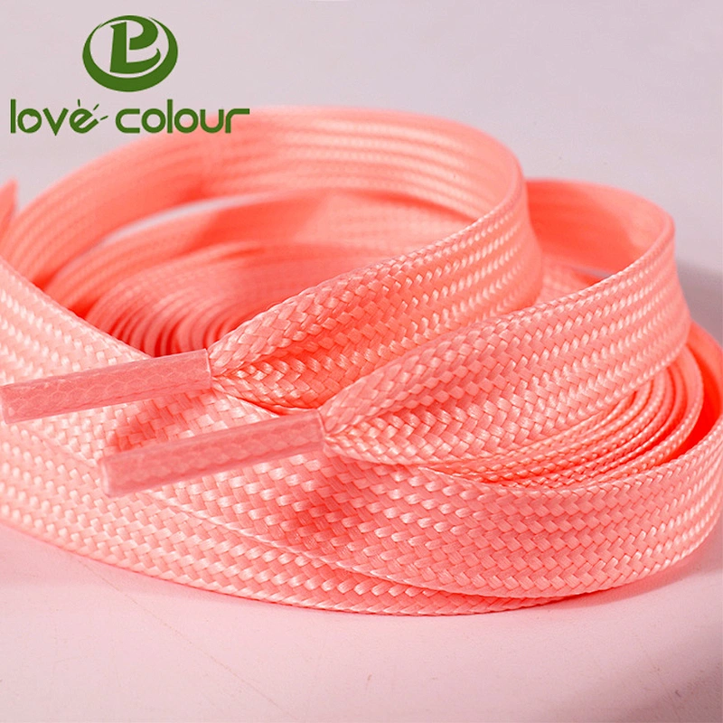 Custom Logo Polyester Flat Tubular Shoelaces