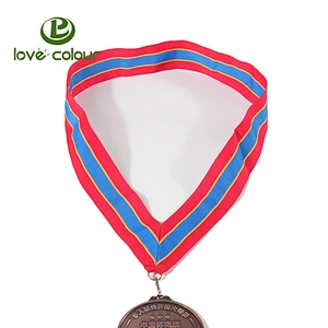 Custom polyester neck ribbon lanyard strap for medal