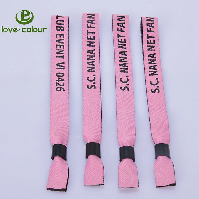 Custom promotional item your own polyester fabric sport activity wristbands bracelets