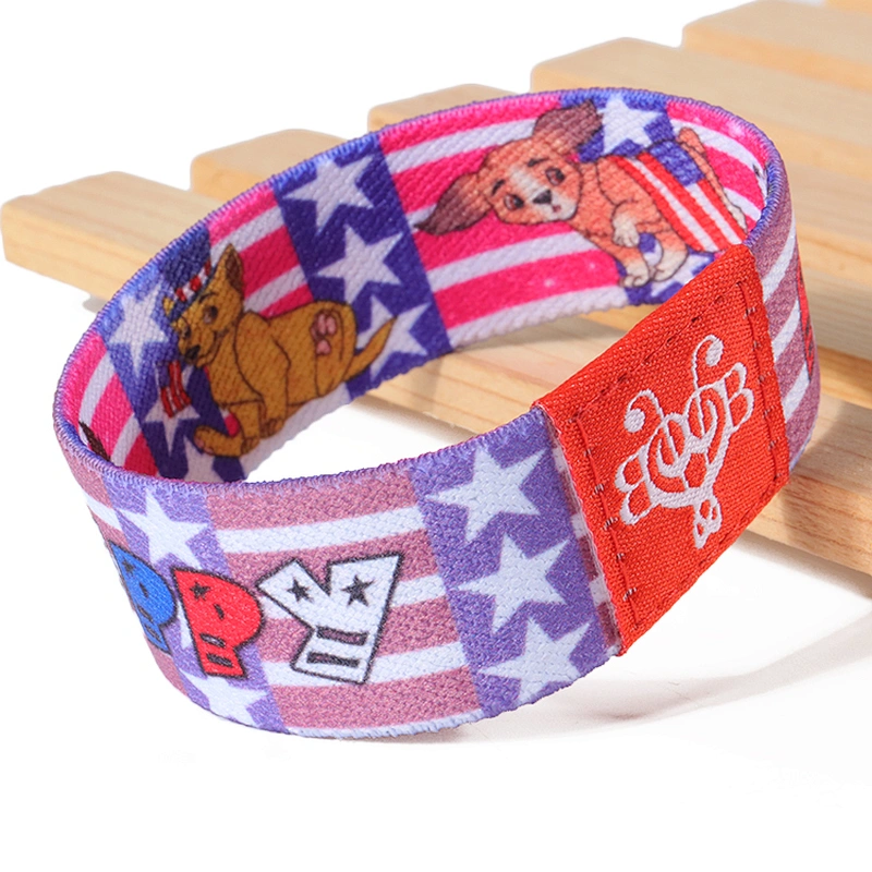 Polyester Custom Printed Elastic Wrist Band for Promotion Gift
