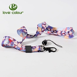 Custom polyester high quality mobile phone string lanyard strap
