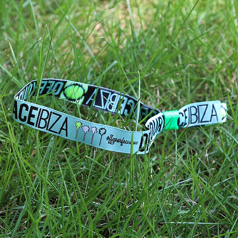 Fashion polyester fabric woven wrist band