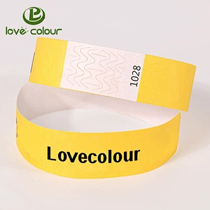 Promotional Gifts Printing Logo Vinyl Wristband Paper Bracelet for Party