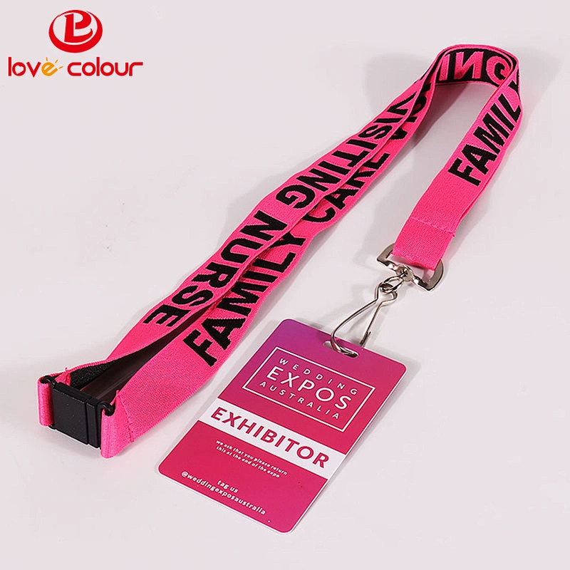 Cheap Custom Polyester Lanyard and Plastic Card Holder Name Tag