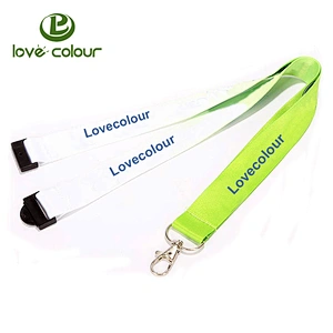 Custom polyester lanyards strap printed on both sides for advertising