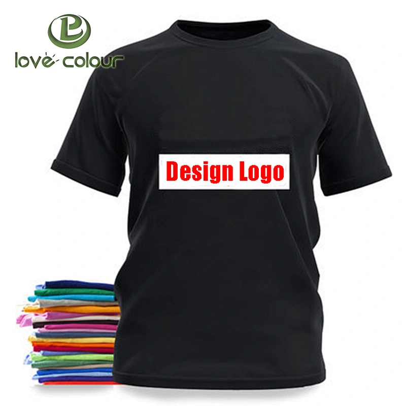 Cheap custom heat transfers printing black blank t shirt / cotton men women t- shirt