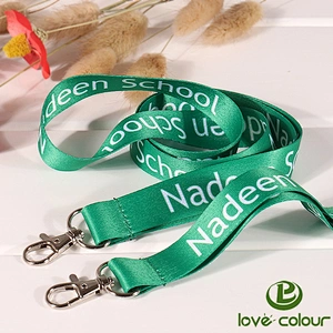 Polyester Material Lanyard Key Chain Custom Logo Lanyard Ribbon