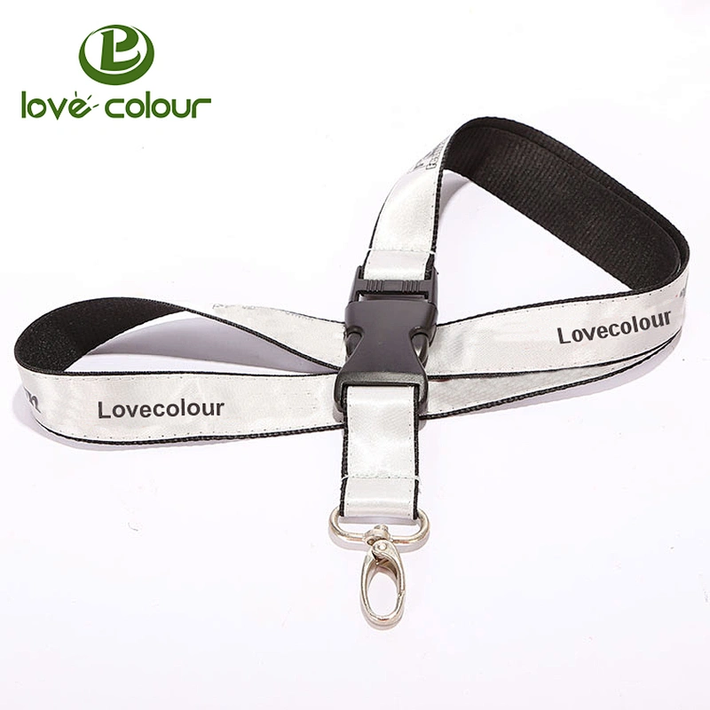 Custom Double Layer Polyester Satin Lanyard Strap