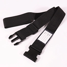 Polyester Black Color Travel Luggage Strap