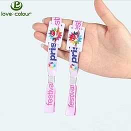 Cheap Polyester Custom Woven Fabric Wristbands with RFID for Festivals