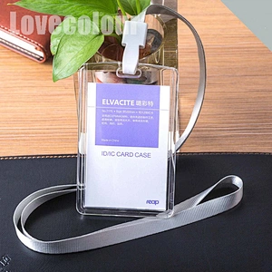 Custom crystal id card holder with neck cord