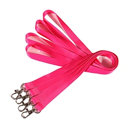 Custom polyester blank lanyard strap with metal hook for wholesale