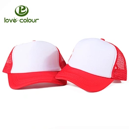 Customized advertising logo plain promotional foam mesh cap for outdoor