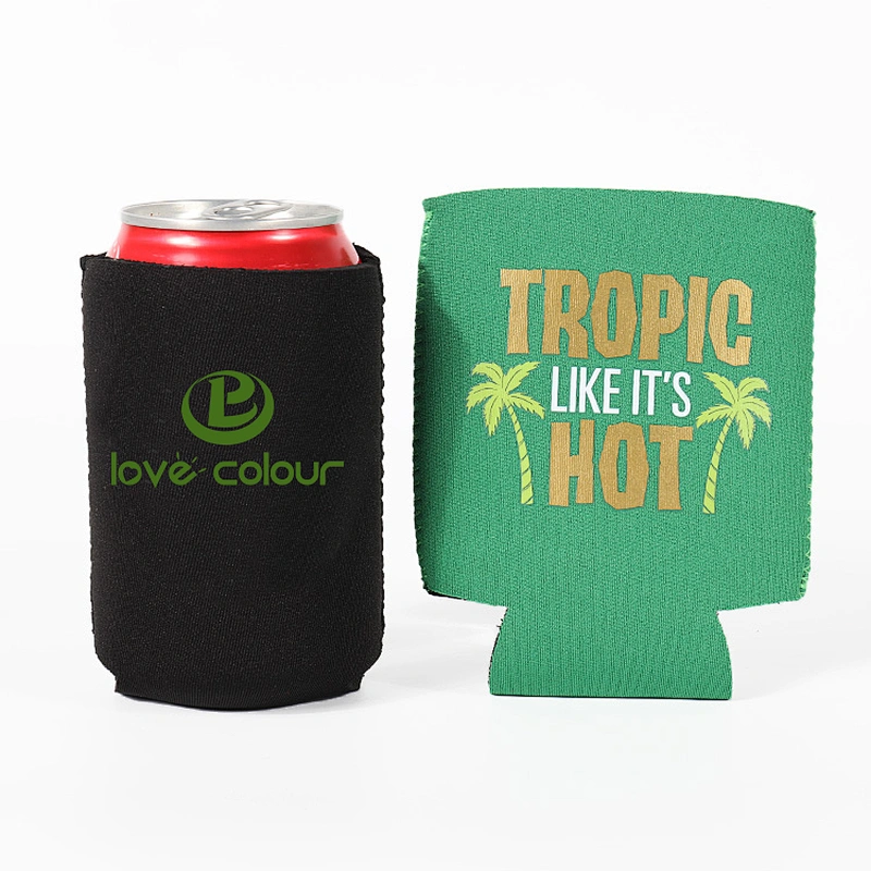 Custom foldable Insulated beer stubby holder christmas promotional neoprene can cooler sleeve coolies