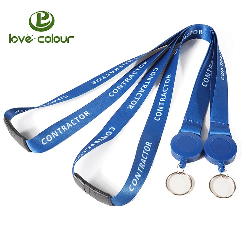 Polyester printing logo custom lanyards and id badge holder