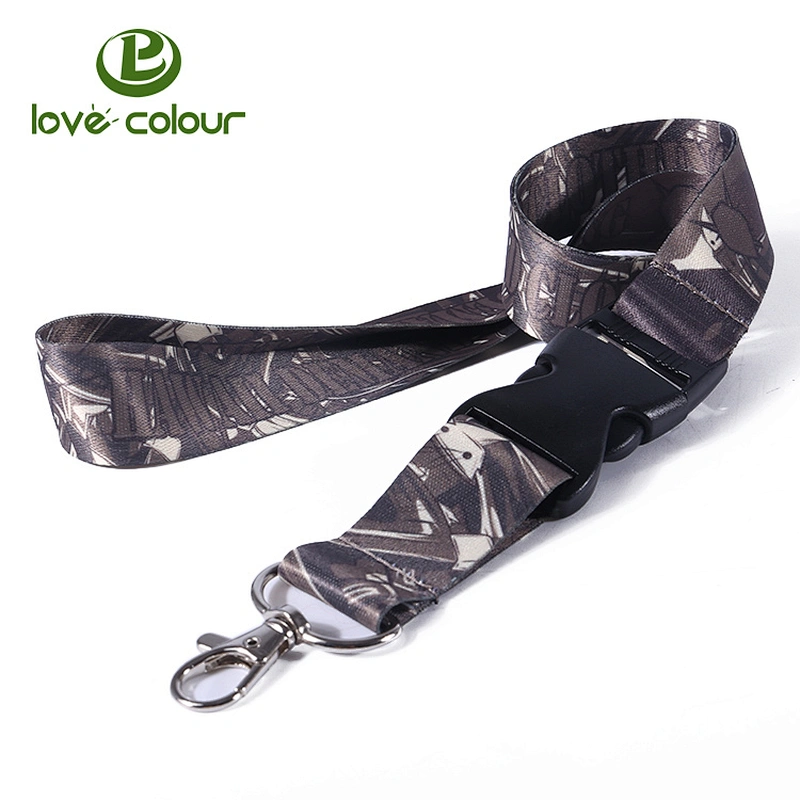 Customized full color print sublimation lanyards with metal hook