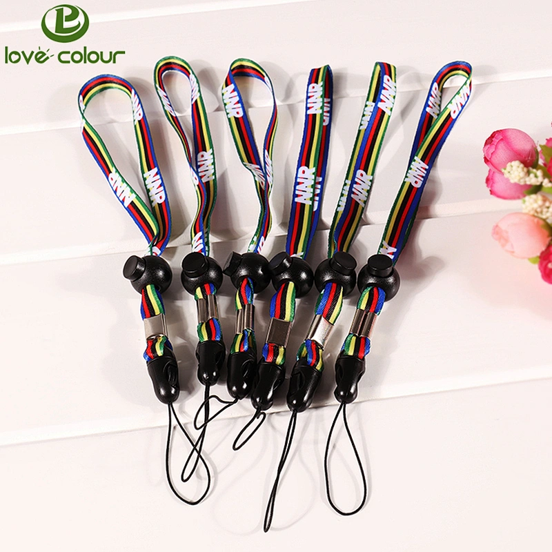 Cheap custom short lanyard polyester phone strap
