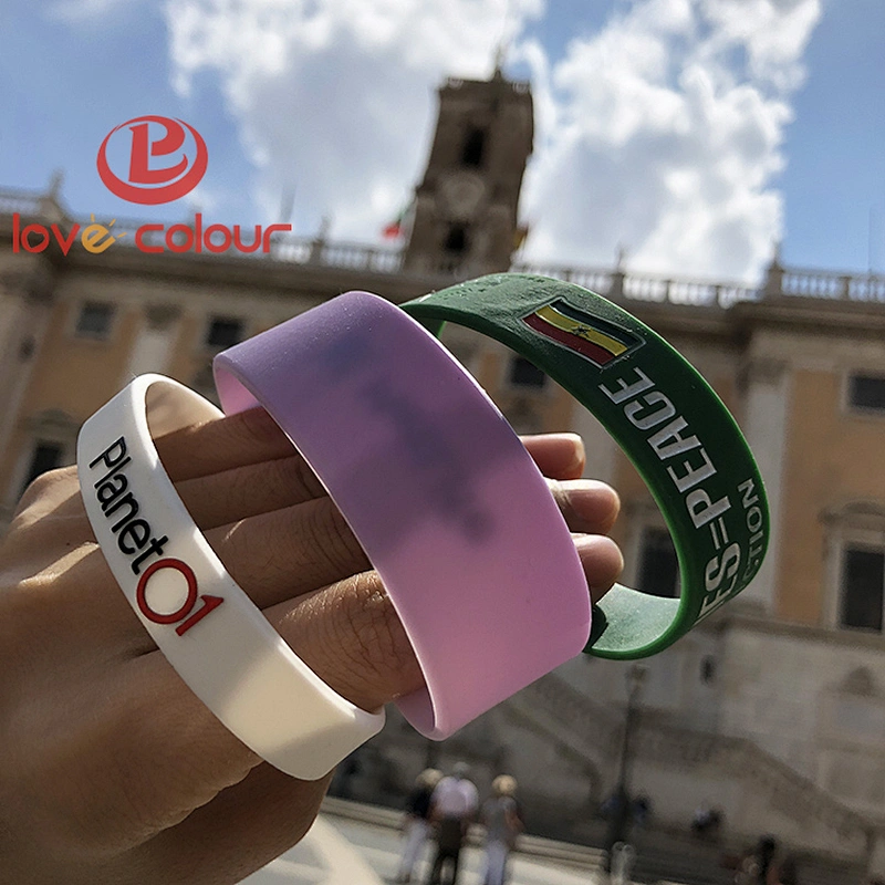 Custom event wristbands silicone bracelets with printed logo