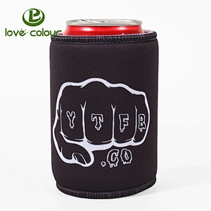 Custom Durable Can Neoprene Coolies Black Color Beer Bottle Sleeve Coolers