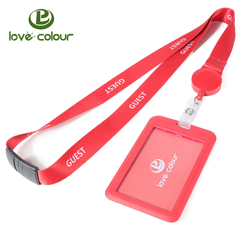 New product plastic id card holder lanyard strap