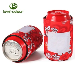 Neoprene soft insulated beer can holder with bottom