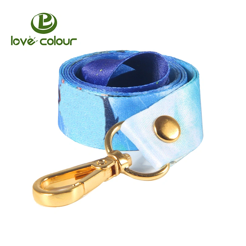 Custom fabric strap polyester cool lanyards for keys