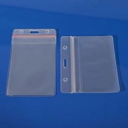 Custom Student soft PVC plastic transparent horizontal and vertical card holder