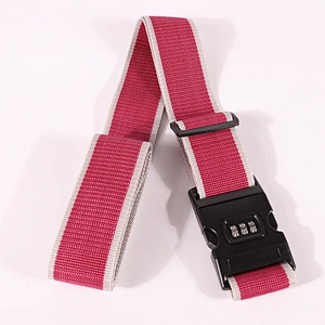 Custom polyester TSA combination lock adjustable luggage strap for travel